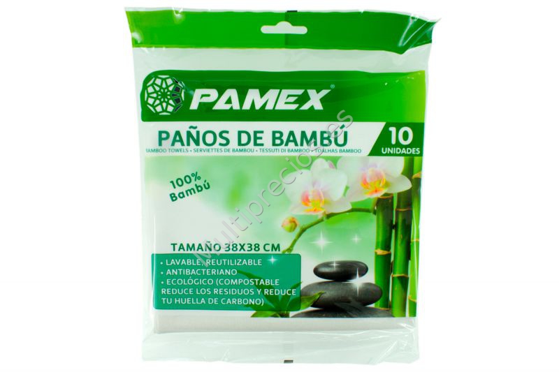 PAÑOS DE BAMBU LAVABLES 38X38 SET 10 (0)