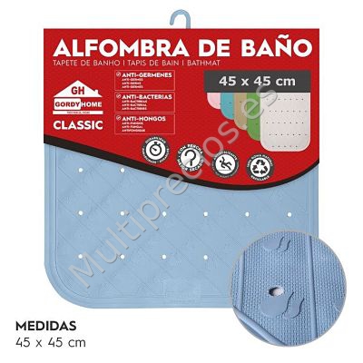 ALFOMBRA DE BAÑO 45x45 CM AZUL (0)