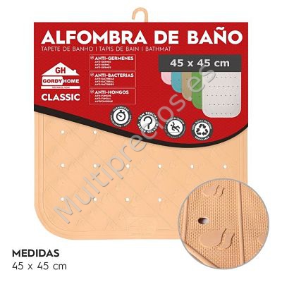 ALFOMBRA DE BAÑO 45x45 CM BEIGE (0)