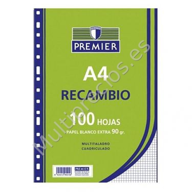 RECAMBIO A4 CUADRO 100H 4 TAL (0)