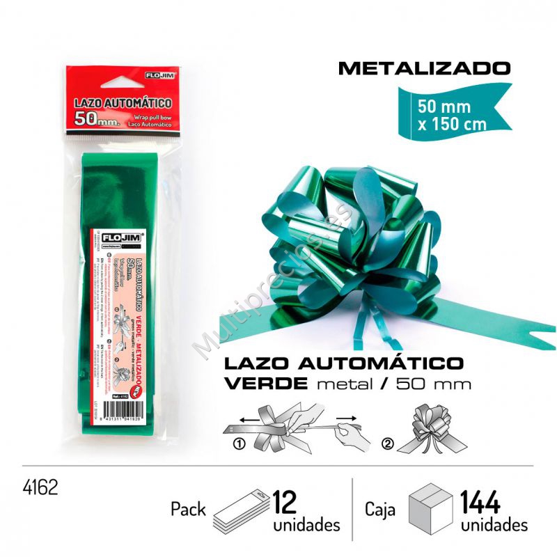 LAZO AUTOMATICO - VERDE METALIZADO 50 MM (0)