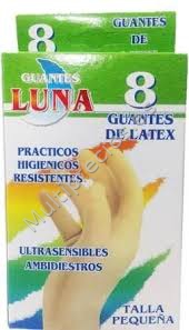 GUANTE LATEX 8UDS T/M LUNA (0)