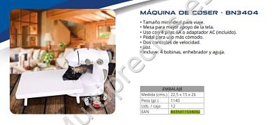 MAQUINA DE COSER BN 3404 (0)