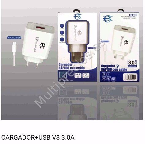 CARGADOR+USB V8 3.0A EX (0)