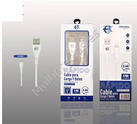 CABLE USB IPHONE 1 METRO EX (10U) (0)