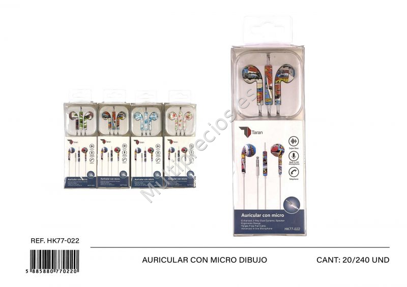 AURICULAR + MICRO DIBUJO HK77-022/120 (0)