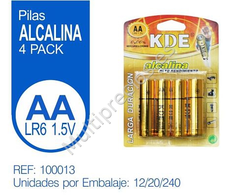 PILAS ALCALINAS 1.5V LR6 AA (12)