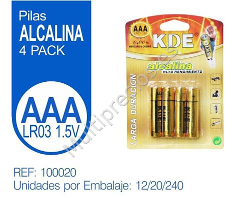 PILAS ALCALINAS 1.5V LR03 AAA (12)