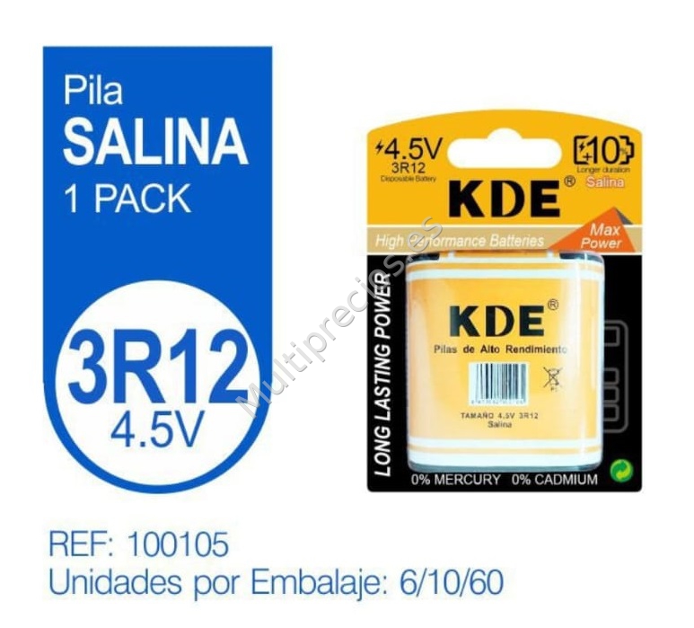 PILA SALINA 4.5V 3R12 (6)