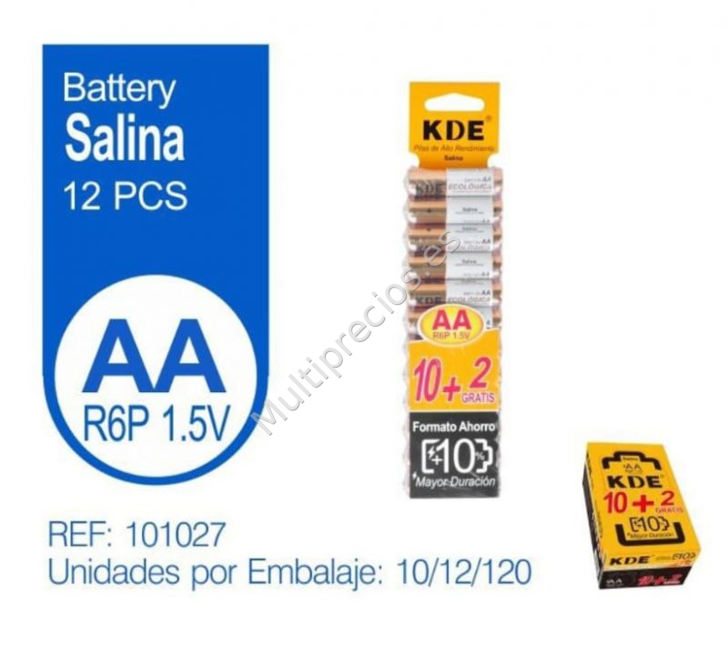PILAS SALINAS 1.5V R6 AA X12 (0)