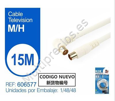CABLE TELEVISION 15M M/H 9,5MM (0)
