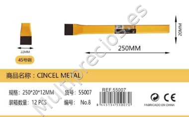 CINCEL METAL 250X16MM PLANO NO.8 (0)
