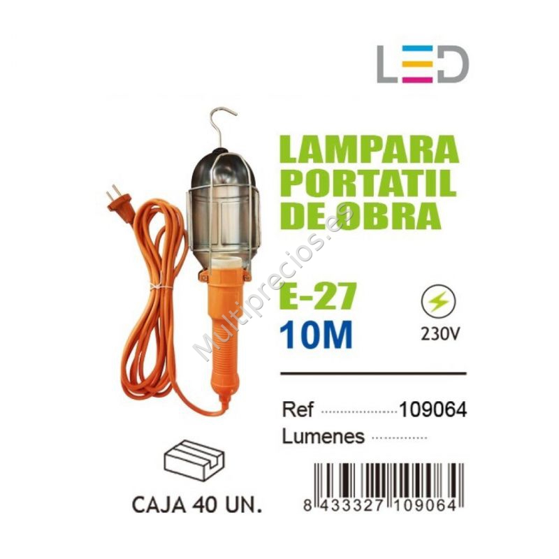LAMPARA 230V E27 PORTATIL DE OBRA (0)