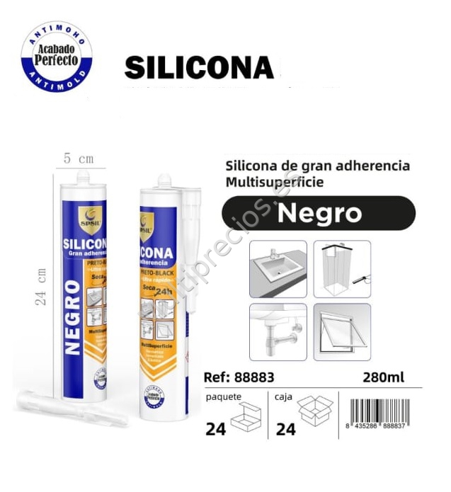 SILICONA 280ML NEGRO (0)