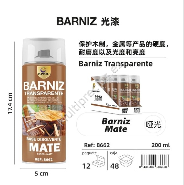 SPRAY BARNIZ 200ML MATE (0)
