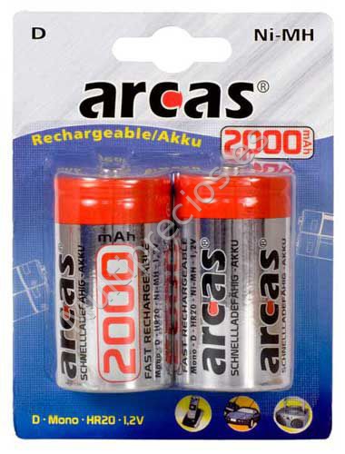 ARCAS NI-MH D / R20 con 2000ma