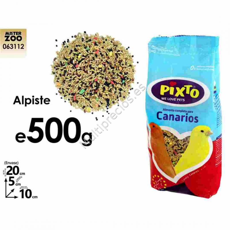 ALIMENTO CANARIOS PIXTO CON ALPISTE 500G (0)
