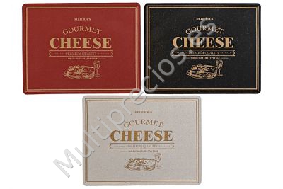 INDIVIDUAL CORCHO 40X30X0,5 CHEESE 3 SUR (0)