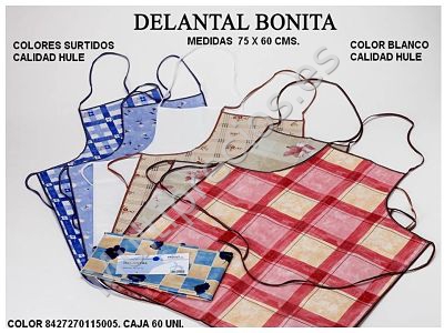 DELANTAL BONITA 75X60CM COLO (0)