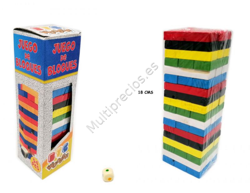 JUEGO BLOQUES MADERA APILABLE COLORES (0)