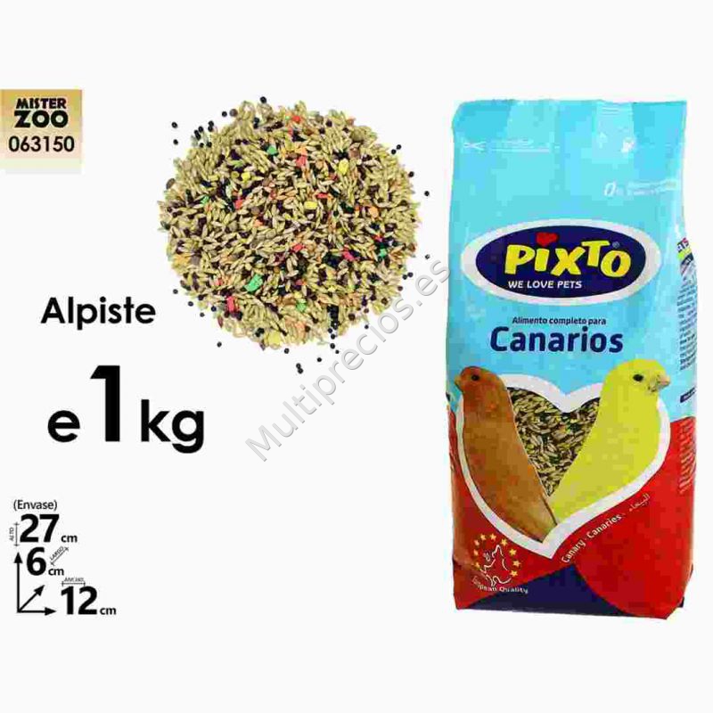 ALIMENTO CANARIOS PIXTO CON ALPISTE 1KG (0)