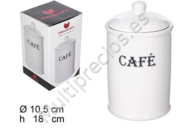 BOTE CAFE 10.5CM CON TAPA CERAMICA BLANC (0)