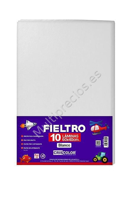 FIELTRO 40X60CM  BLANCO 10UDS. (10)