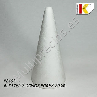 CONOS POREX 20CM BLISTER 2 (0)