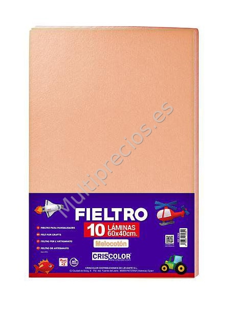 FIELTRO 40X60CM  MELOCOTON 10UDS. (10)