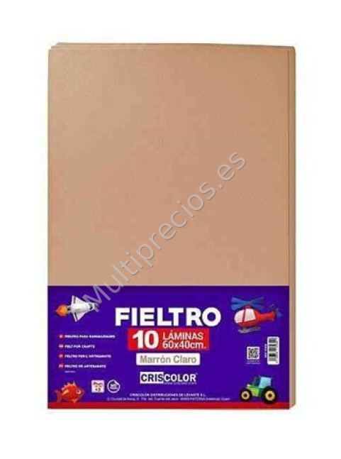 FIELTRO 60X40CM  MARRON CLARO 10UDS. (10)