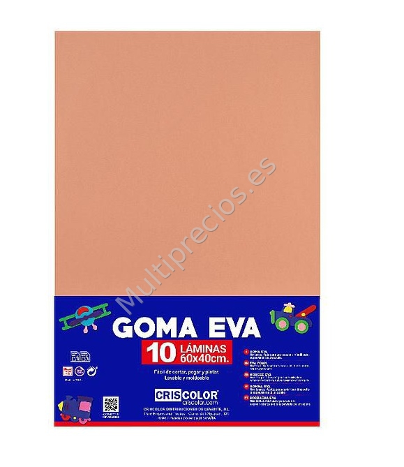 GOMA EVA CARNE 40X60CM 10UDS. (10)