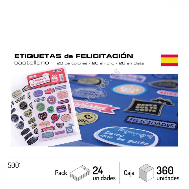 60 ETIQUETAS DE FELICITACION - CASTELLAN (0)