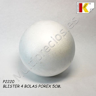 BOLA DE POREX 05MM BLISTER 4 (0)
